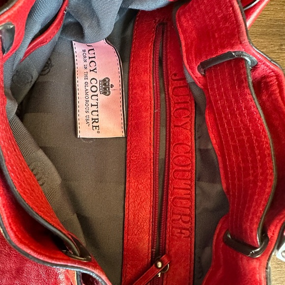 Juicy Couture Distressed Ted Supple Dark Red Leather Bag - Picture 8 of 10